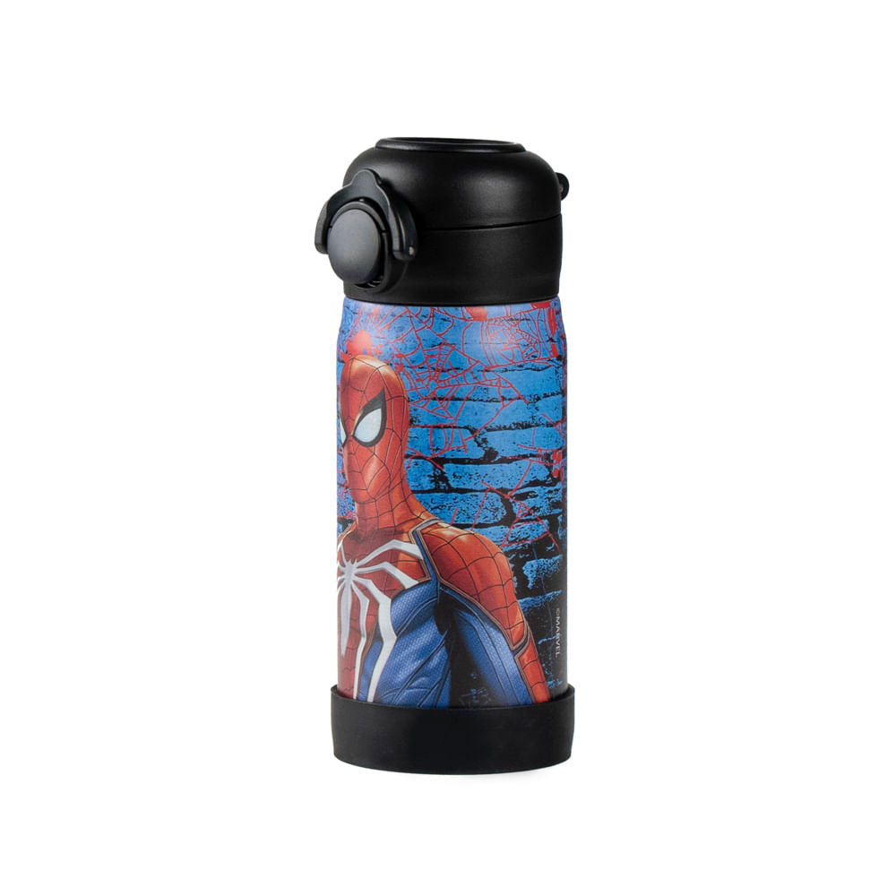 0161050035001 - GARRAFINHA TERM 350ML HOMEM ARANHA 26P  AZUL ESCURO U -2-